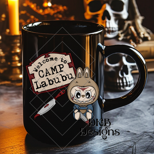 Horror monsters J faux glitter UV DTF