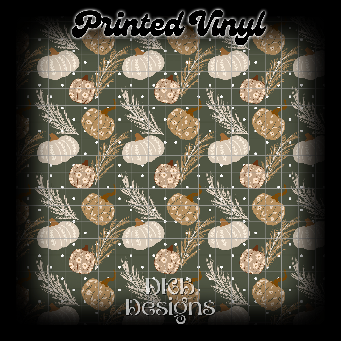 Fall pumpkin Printed Vinyl