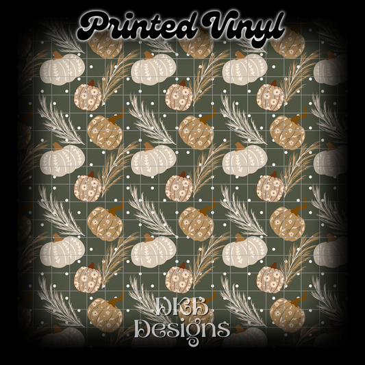 Fall pumpkin Printed Vinyl