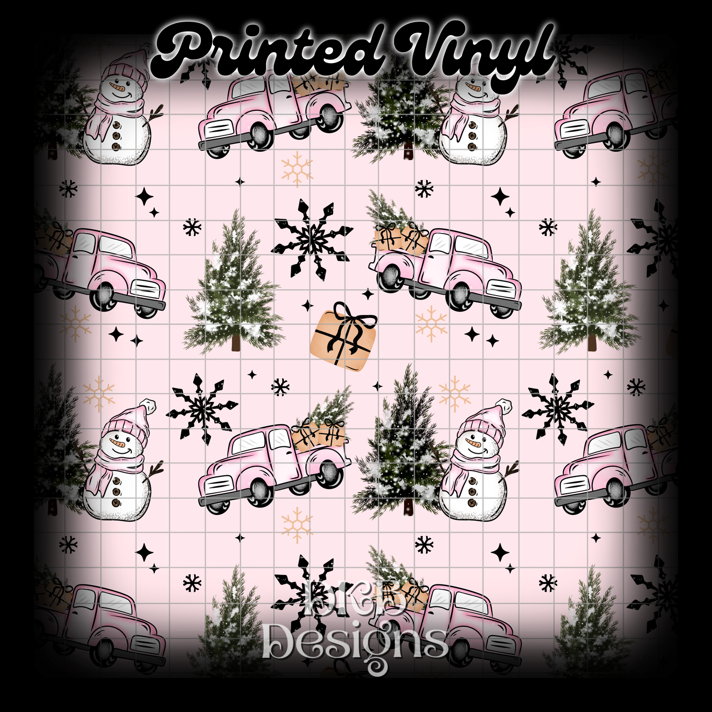 Pink winter truck Vinyl
