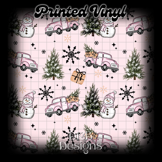 Pink winter truck Vinyl