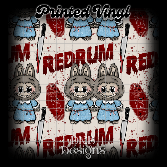 Horror monsters twins faux glitter Printed Vinyl