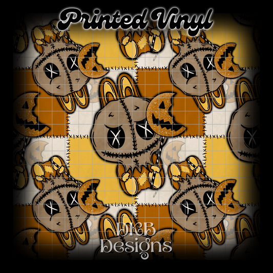 Horror monsters S faux glitter Printed Vinyl