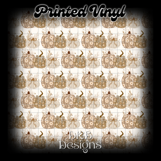 Fall pumpkin Printed Vinyl