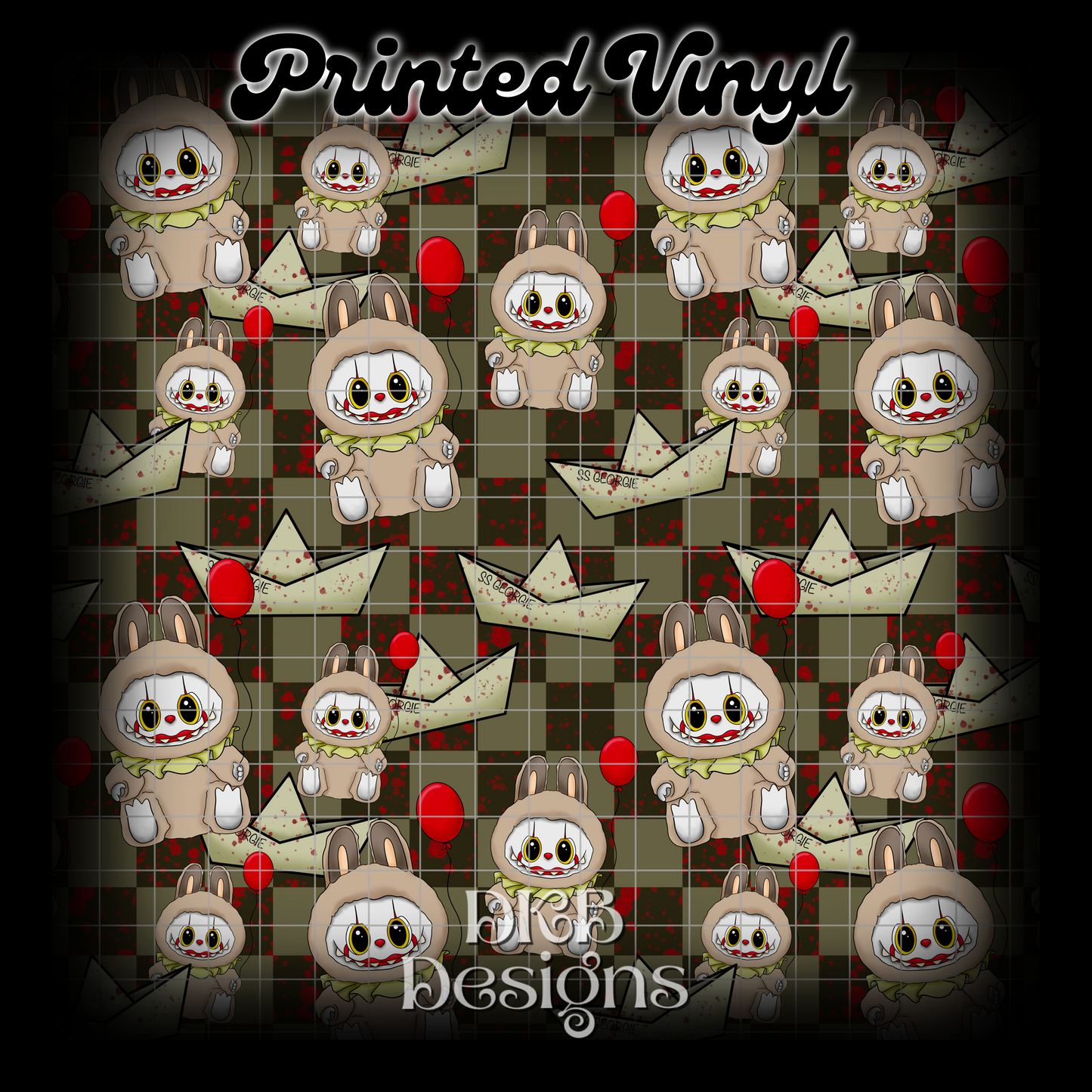 Horror monsters pw Printed Vinyl