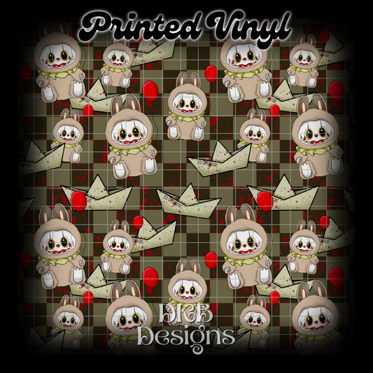 Horror monsters pw Printed Vinyl