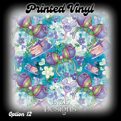 MD blueberry Printed Vinyl (12 color ways)