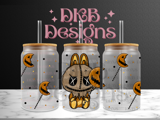 Horror monsters S 16oz glass can UV DTF