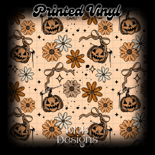Pumpkin florals Vinyl