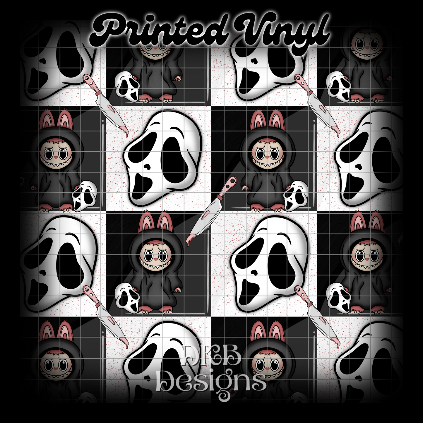 Horror monsters Gf Printed Vinyl