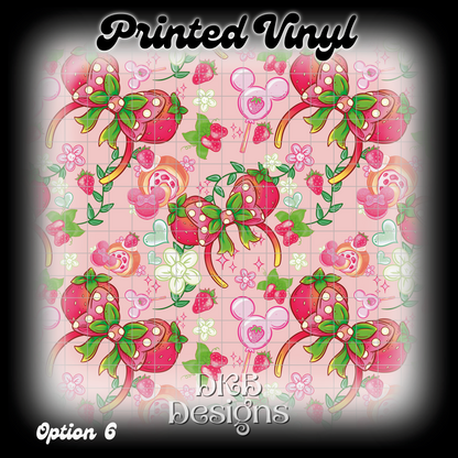 MD strawberry Printed Vinyl (12 color ways)