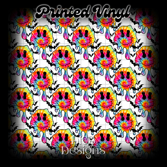 Tye dye smile Printed Vinyl