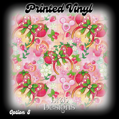 MD strawberry Printed Vinyl (12 color ways)