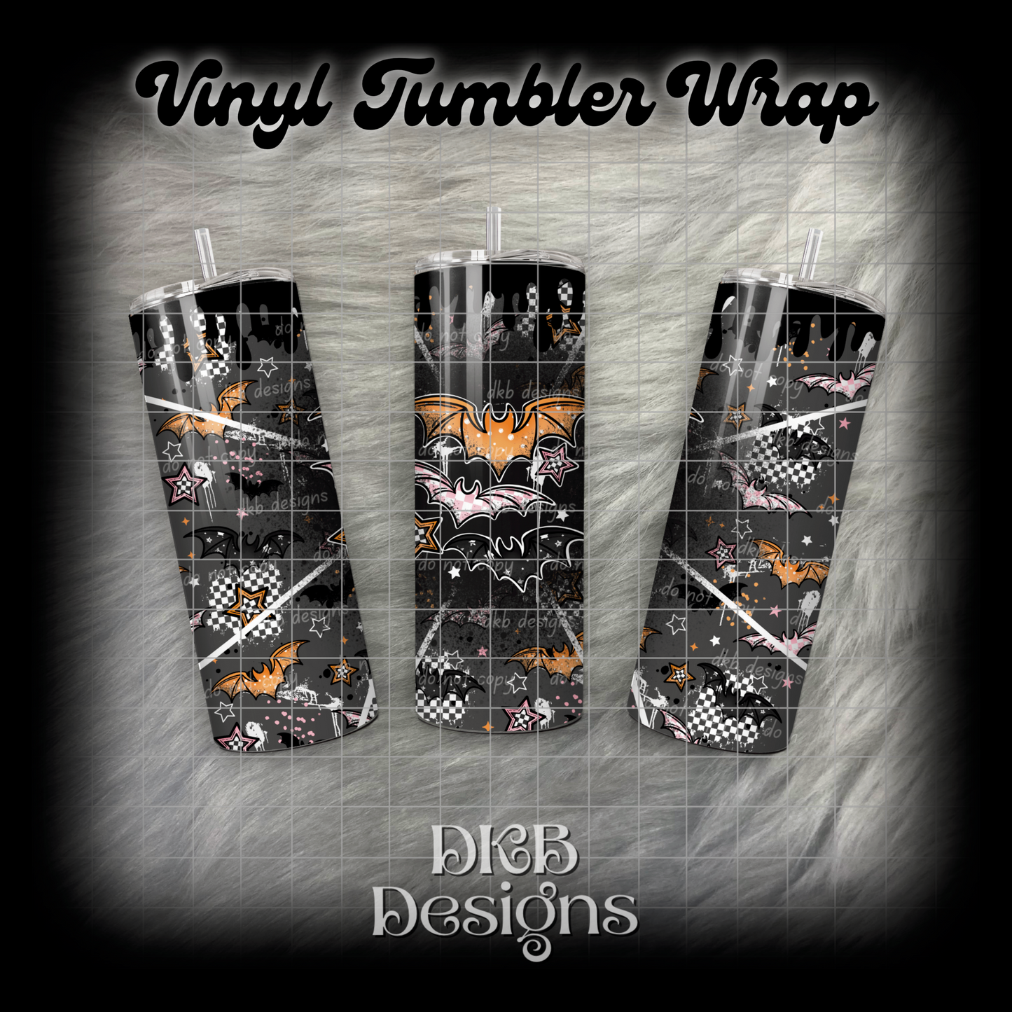 Grunge bats tumbler wrap