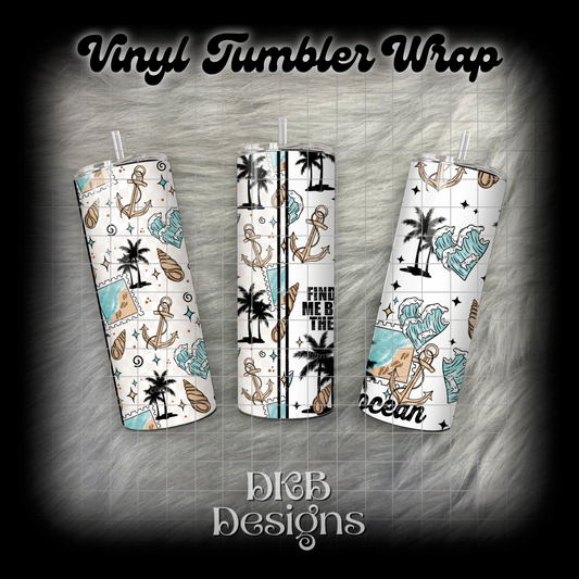 By the ocean tumbler wrap