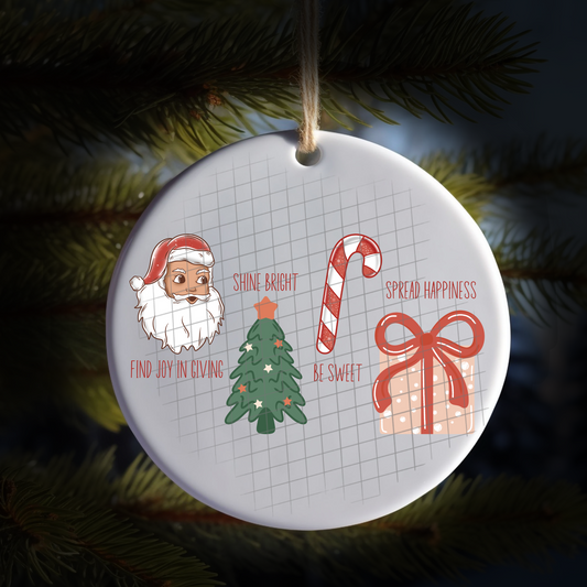 Christmas positive affirmation red UV DTF