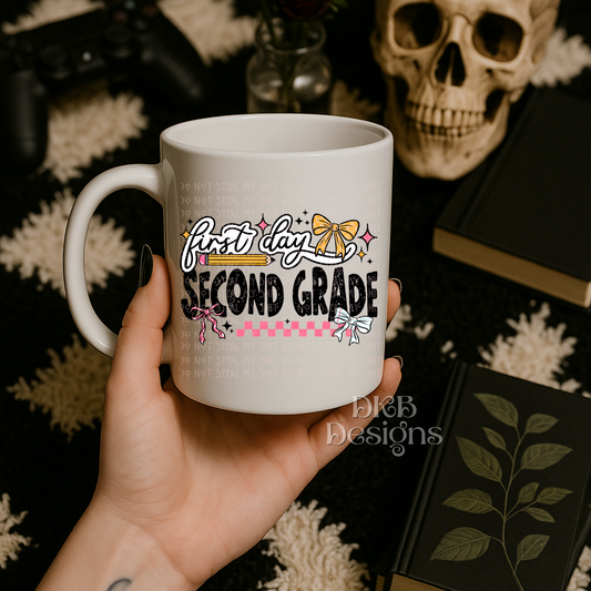 First day second grade UV DTF