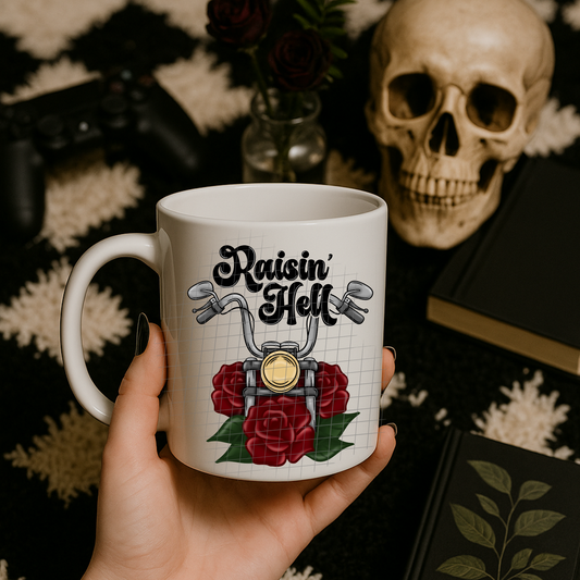 Raisin hell black UV DTF