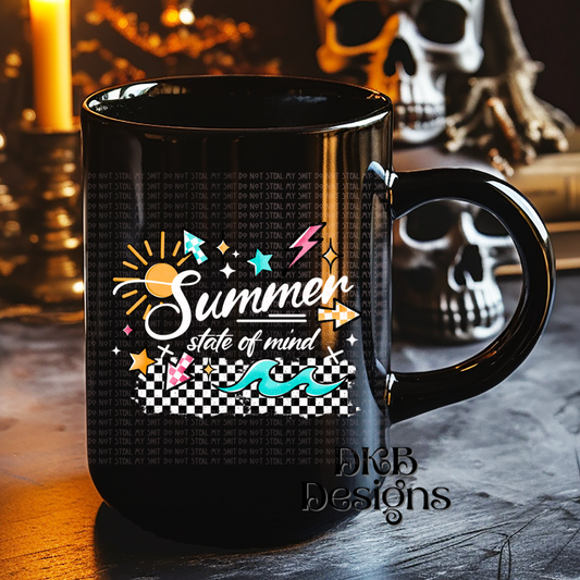 Summer state of mind white UV DTF