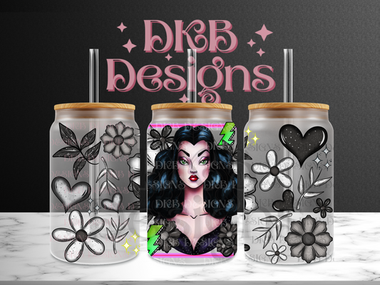 Vampire 16oz glass can UV DTF