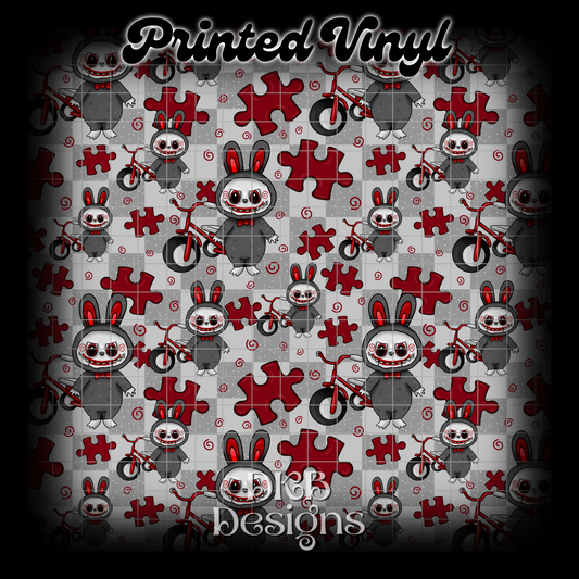 Horror monsters js Printed Vinyl