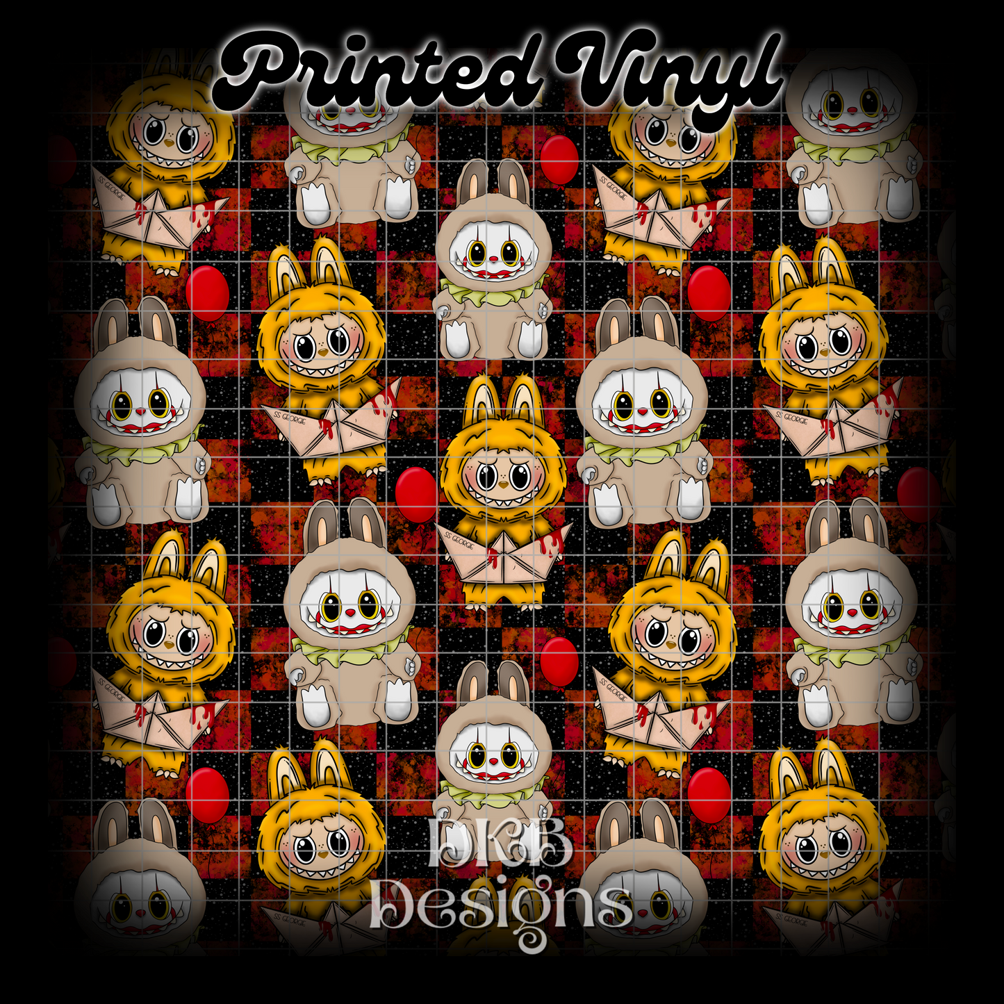 Horror monsters pw&g Printed Vinyl