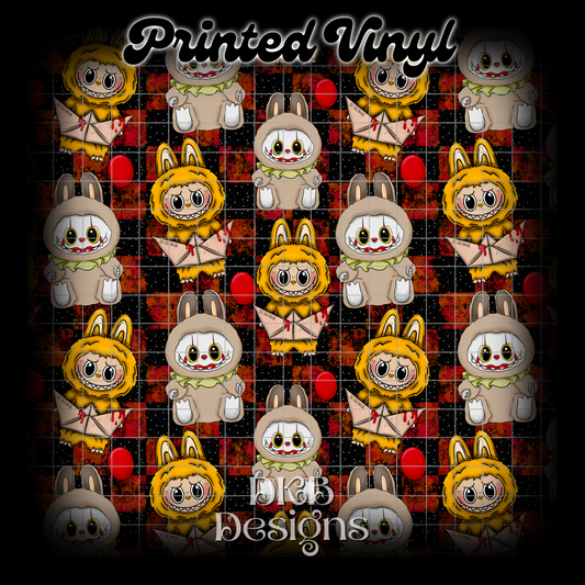 Horror monsters pw&g Printed Vinyl