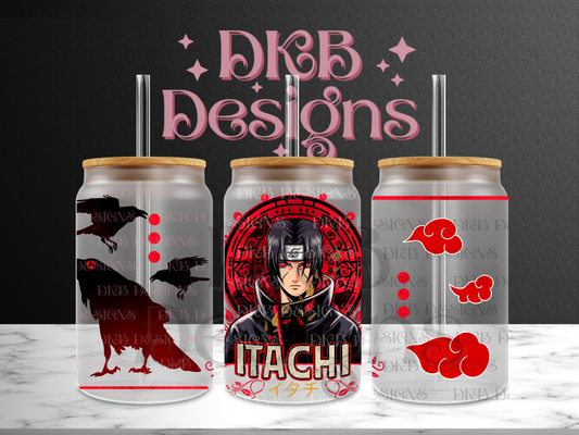 Anime 16oz glass can UV DTF