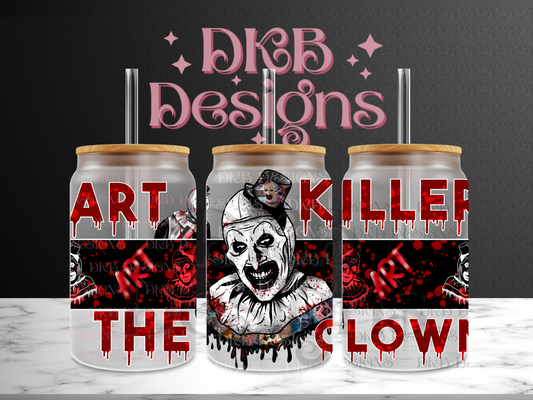 Art 16oz glass can UV DTF