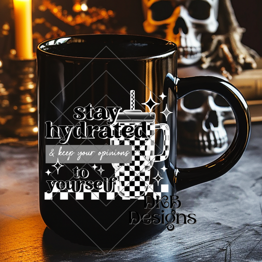 Stay hydrated white UV DTF