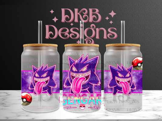 Geng ar 16oz glass can UV DTF