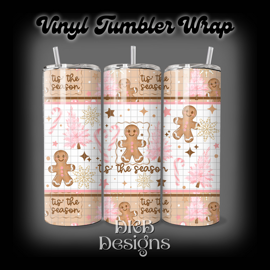 Tis the season vinyl tumbler wrap