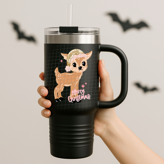 Merry Christmas reindeer UV DTF