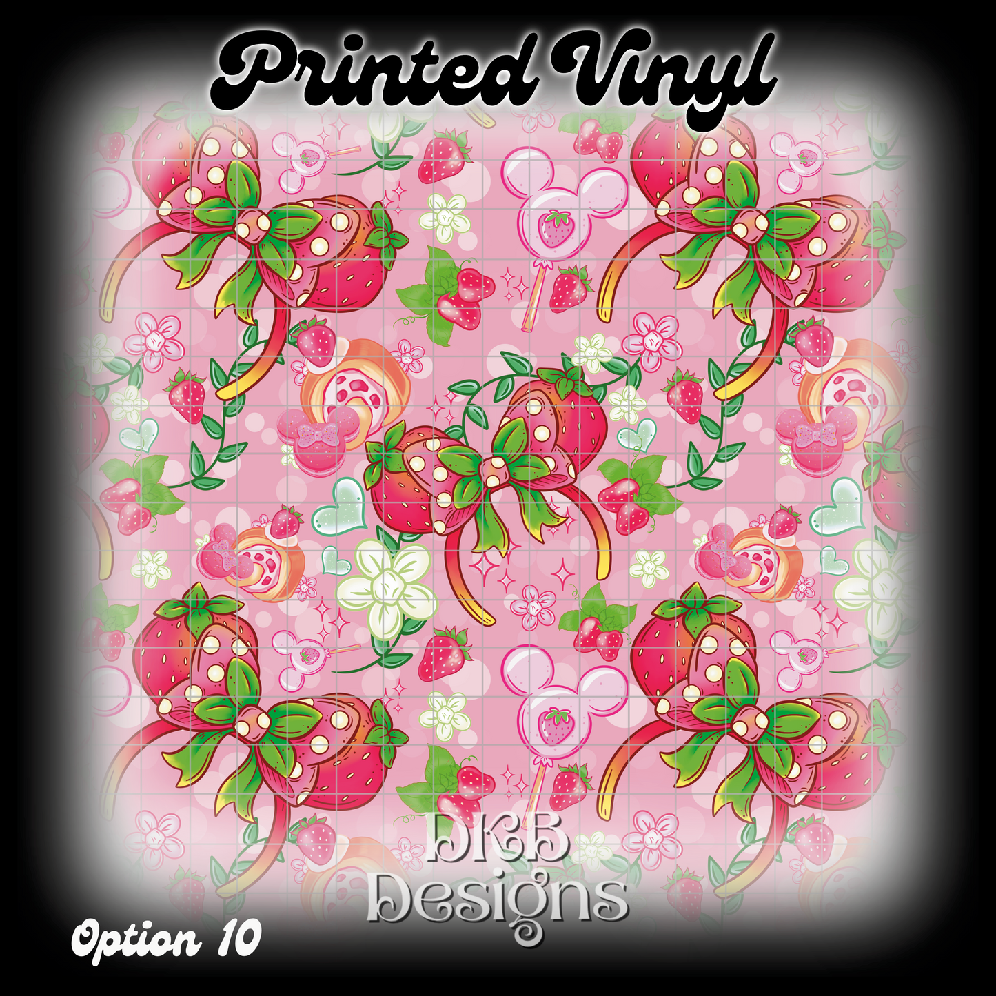 MD strawberry Printed Vinyl (12 color ways)