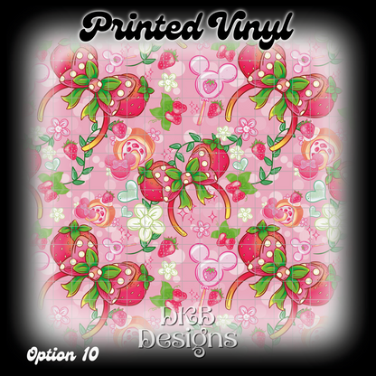 MD strawberry Printed Vinyl (12 color ways)