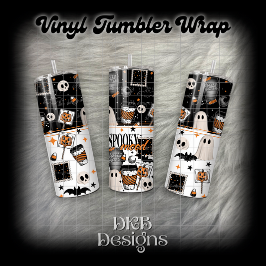 Spooky mood vinyl tumbler wrap