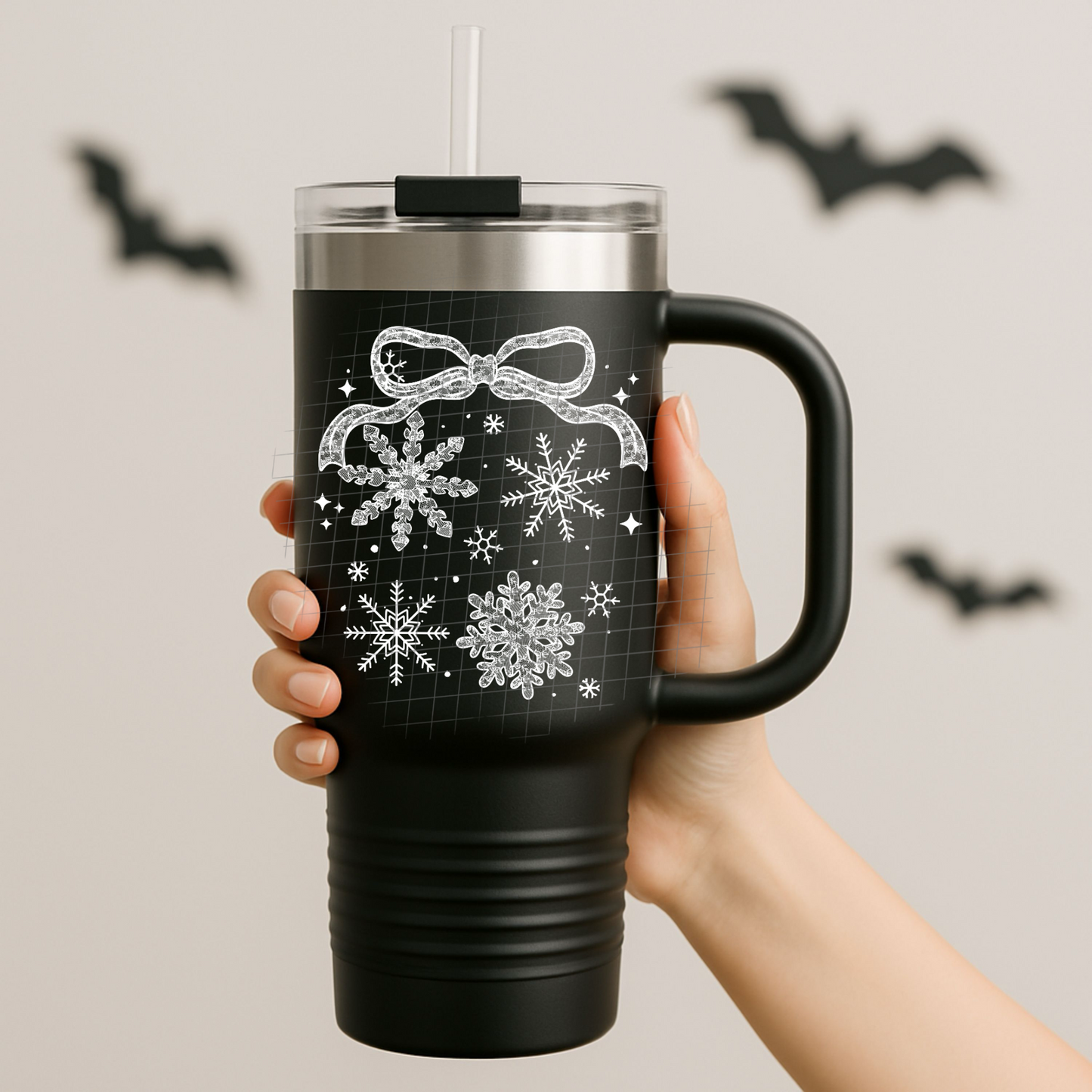 Lace snowflakes UV DTF