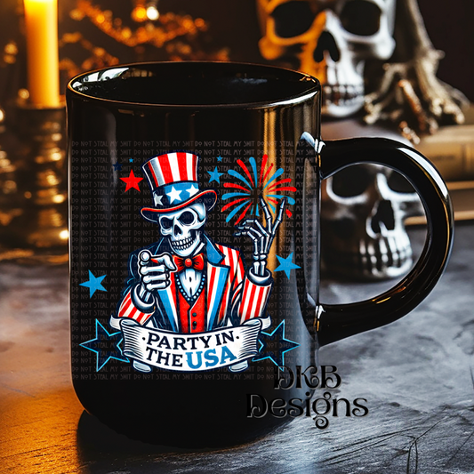 Party in the USA Skellie UV DTF