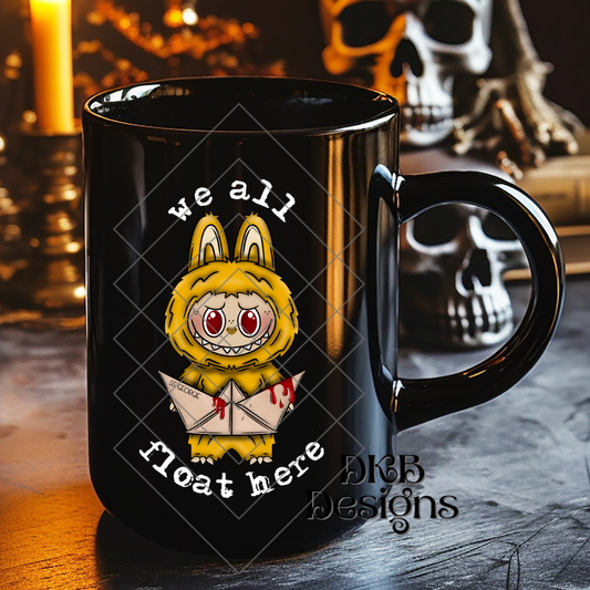 Horror monsters g red eyes white UV DTF