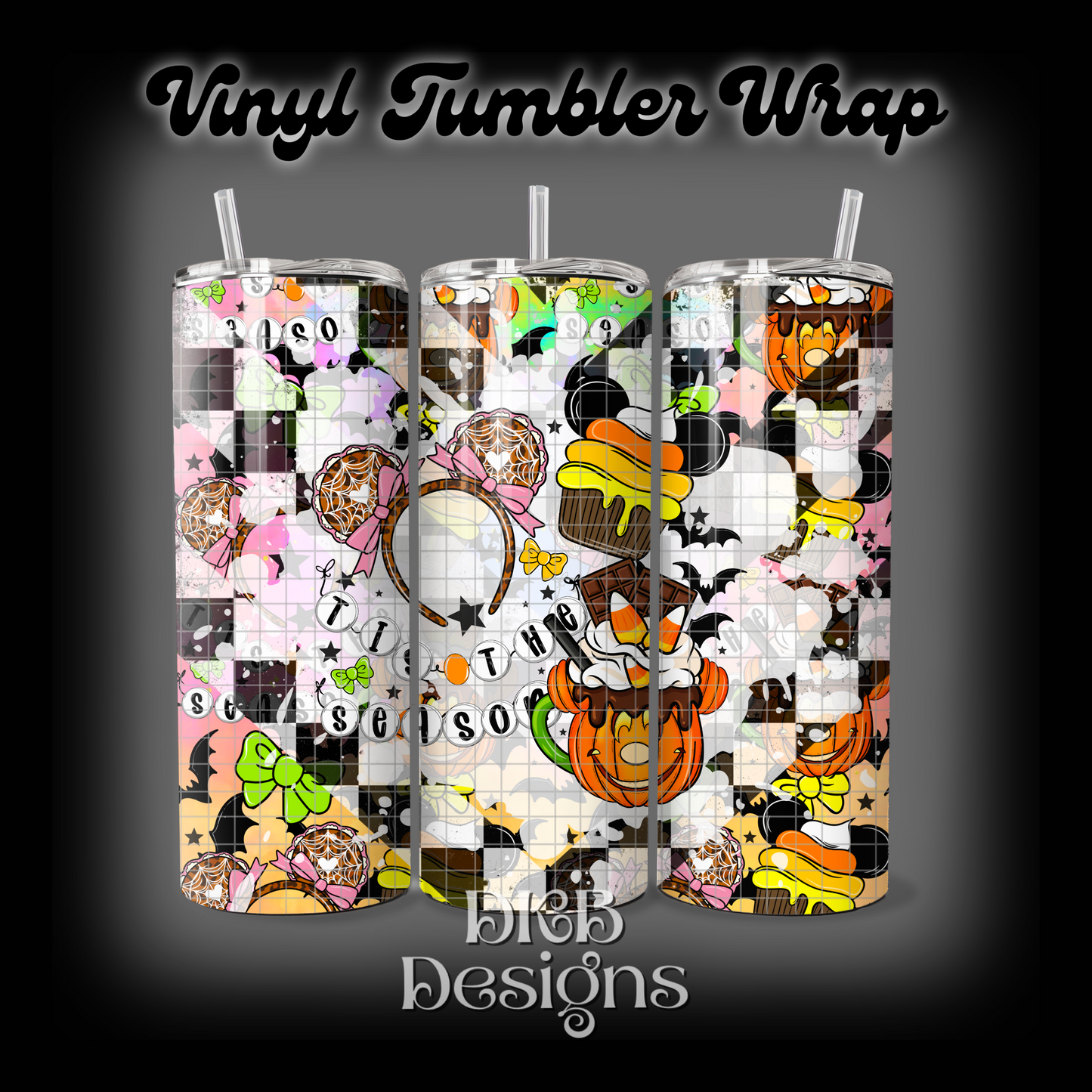‘Tis the season vinyl tumbler wrap