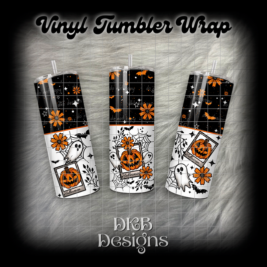 Halloween card tumbler wrap