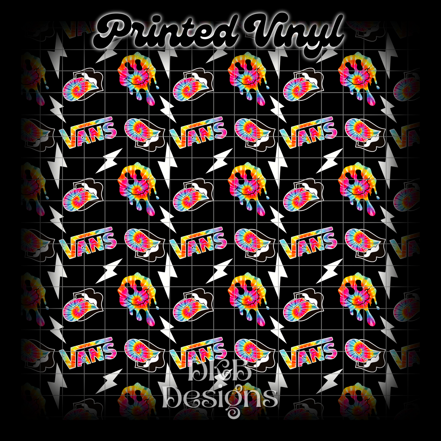 Tye dye Printed Vinyl