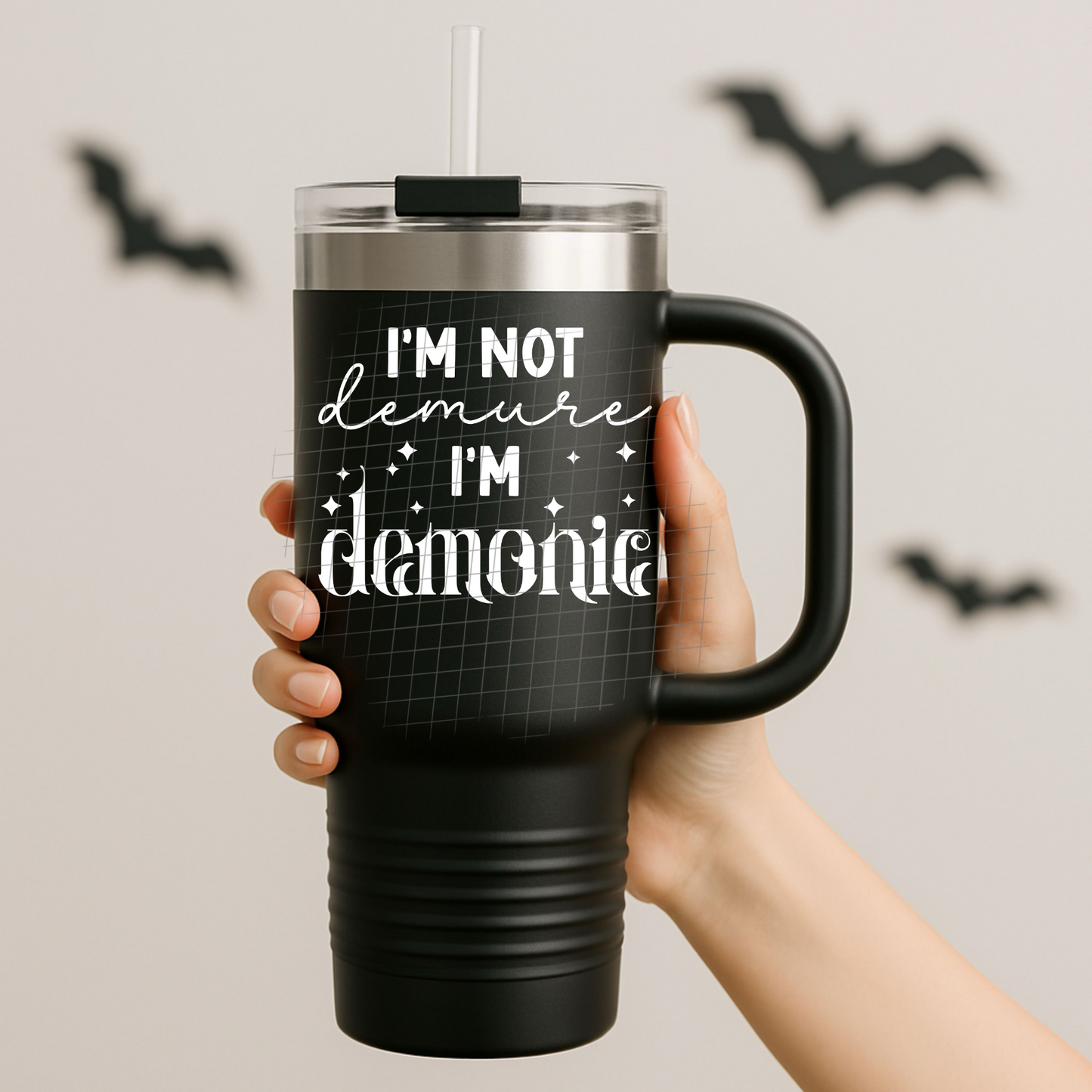 Demonic white stars UV DTF