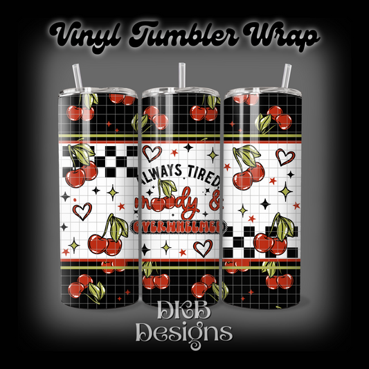Moody vinyl tumbler wrap
