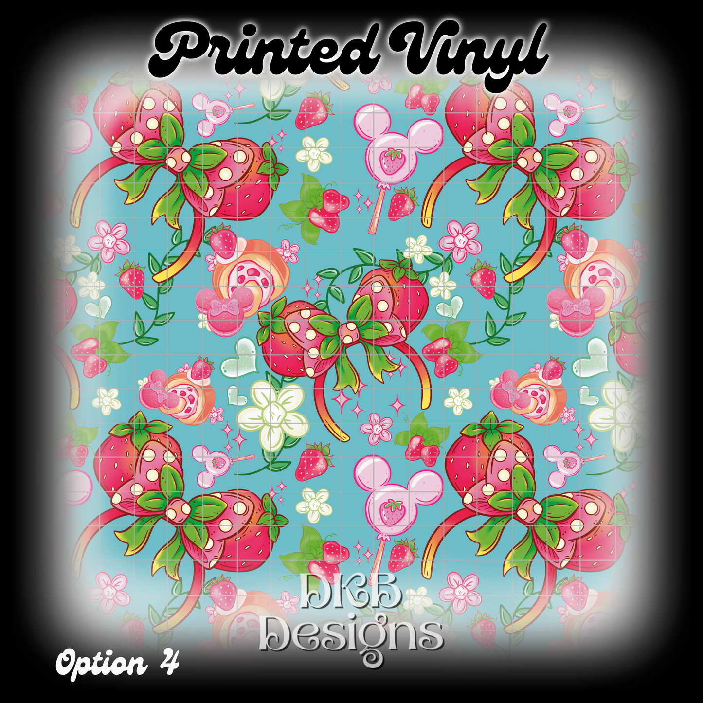 MD strawberry Printed Vinyl (12 color ways)