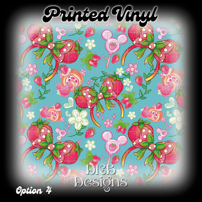 MD strawberry Printed Vinyl (12 color ways)