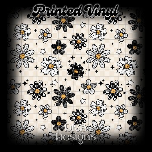Patterned daisy Vinyl