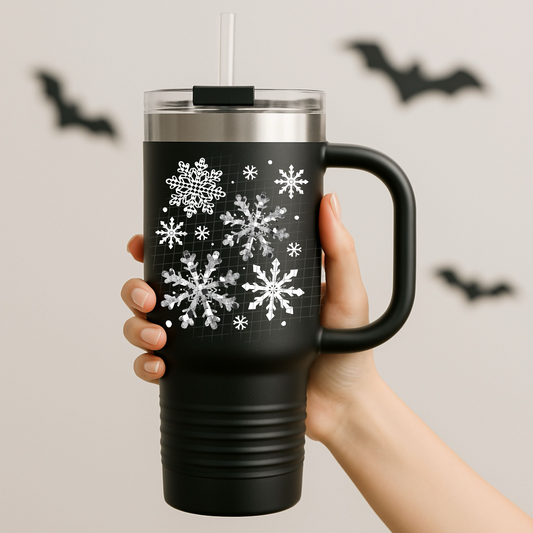 Snowflakes collage UV DTF