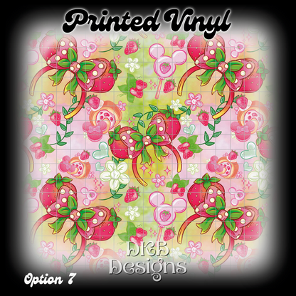 MD strawberry Printed Vinyl (12 color ways)