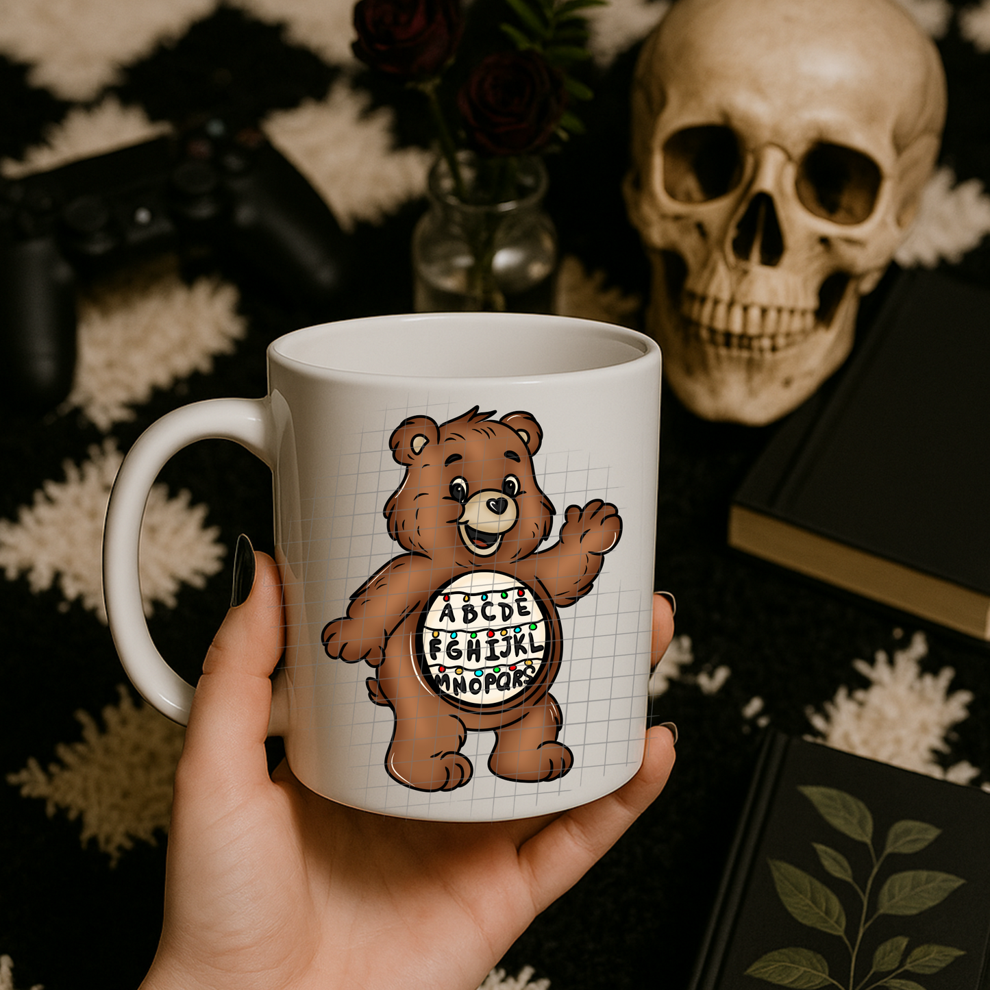 Brown stranger bear UV DTF